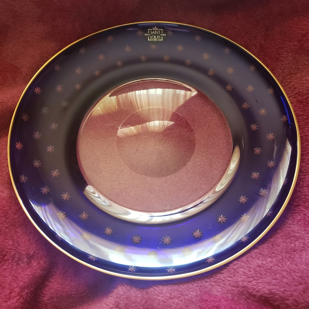 St.Louis Cobalt blue Decorative Plate. 14 1/2"